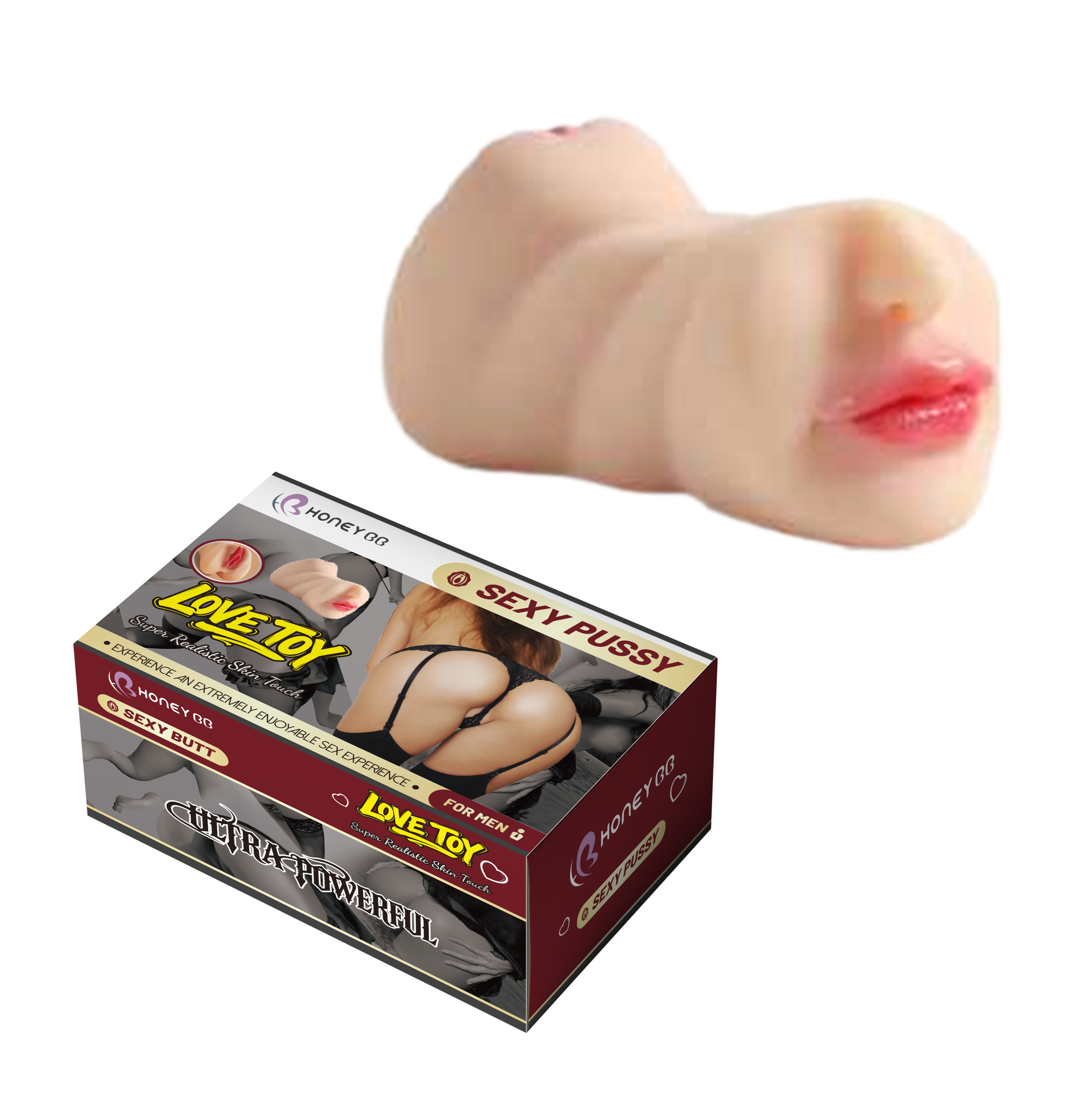 3 in 1 Pocket Pussy Male Masturbator with Mouth, 3D Realistic Textured Real Oral Vagina and Tight Anus, Masturbation Blowjob Stroker Adult Sex Toys for Men Pleasure