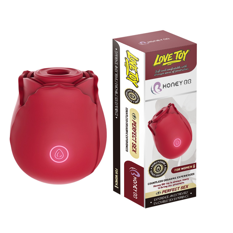 hot – 10X Wild Red Rose Silicone Suction Stimulator