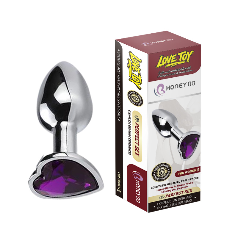 Luxury Jewelry heart Design Fetish Anal Butt Plug