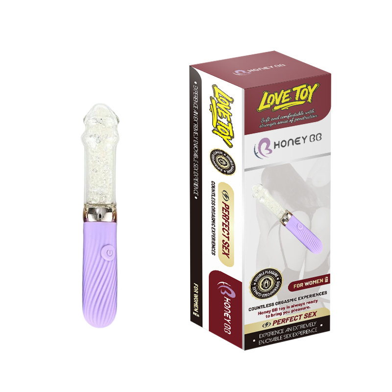 Glass Vibrator Wand – G Spot Vibrator with Light-Up Glass Dildo and Silicone Tips,  Anal Sex Toys for Women, Solo or Couple Play