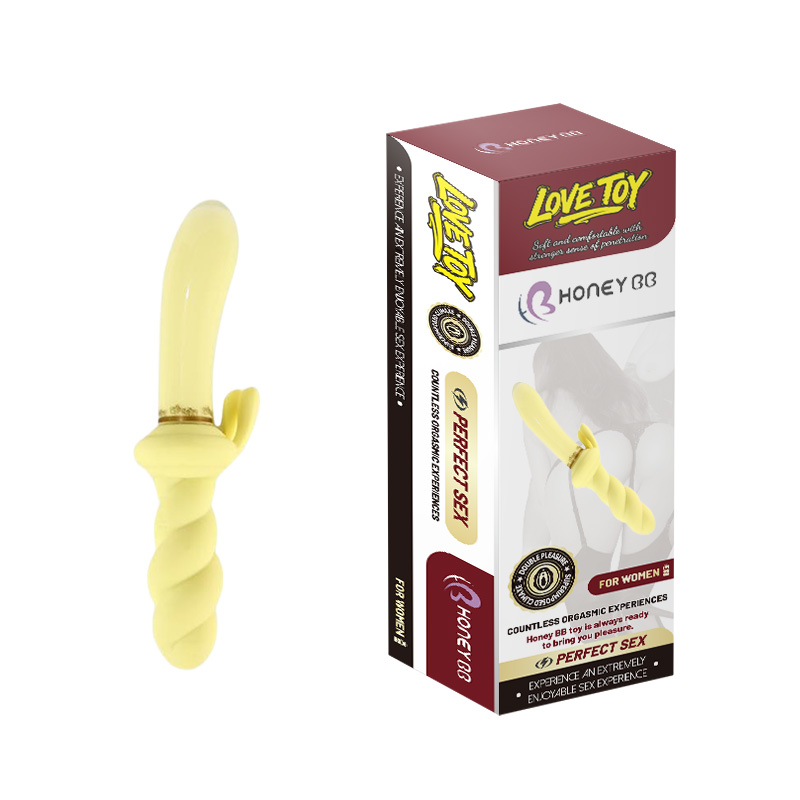 Glass Vibrator Wand – G Spot Vibrator with Light-Up Glass Dildo and Silicone Tips,  Anal Sex Toys for Women, Solo or Couple Play
