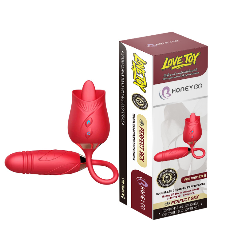 4IN1 Adult Toys for Women with Tongue Licking & Thrusting Dildos G Spot Vibrators,